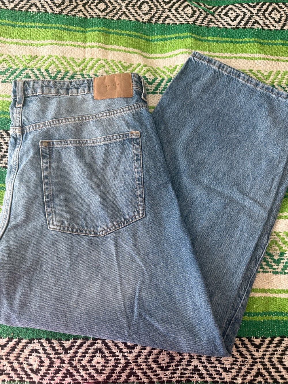 Classic Light Blue Straight Leg Denim Jeans